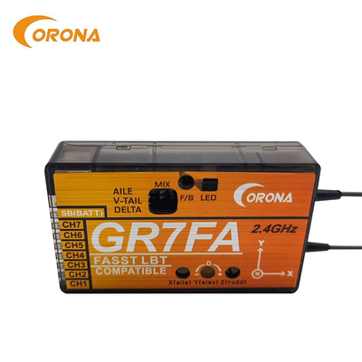 Gyro Futaba 2.4 Ghz Fasst Receiver 7ch Rc Radio Futaba Fasst Compatible GR7FA